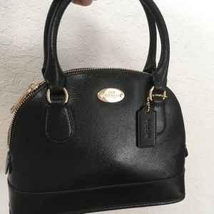 Coach F36949 dome patent black crossbody bag